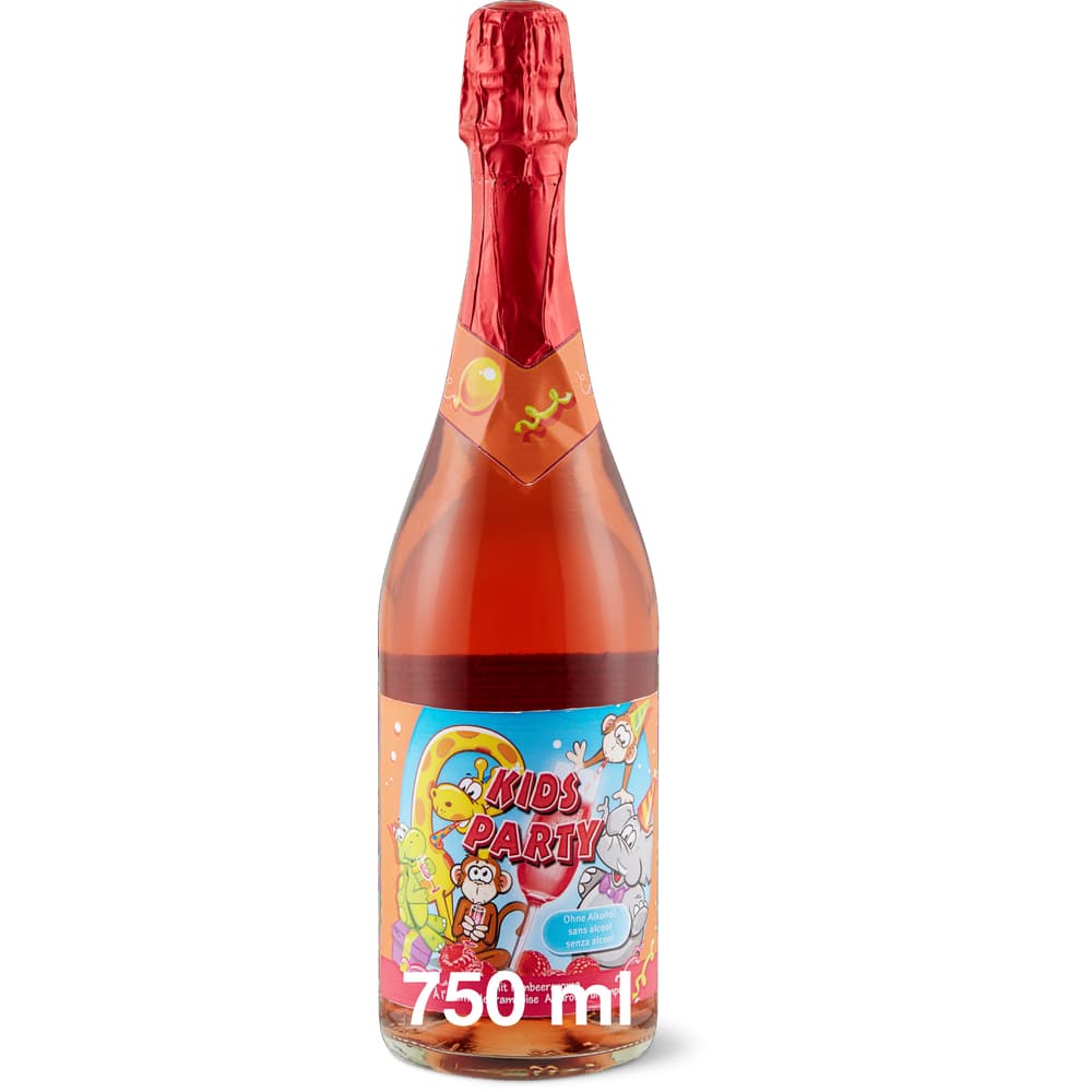 Kids Party Alkoholfreier Schaumwein Alkoholfrei - mit Apfel- und Himbeersaft