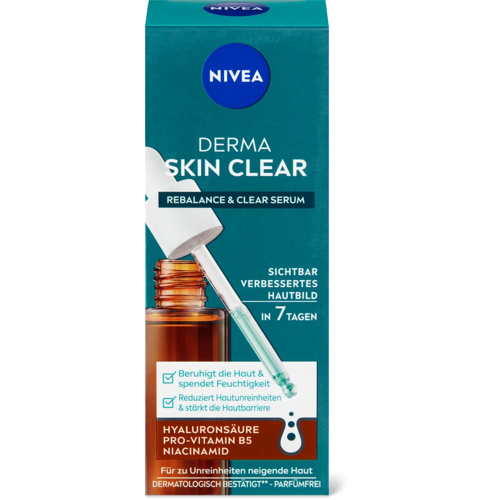 Nivea Derma Skin Clear Serum Hyaluronsaüre + Pro-Vitamin B5 + Niacinamid