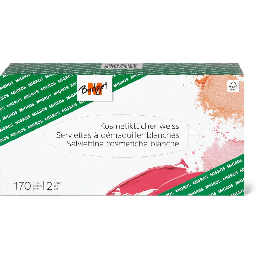 M-Budget Kosmetiktücher 170 Blätter, 2 lagig