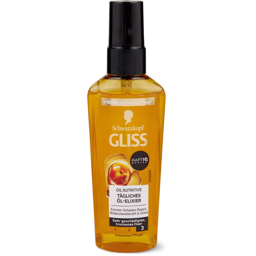Gliss Oil Nutritive Tägliches Öl Elixir sehr geschädigtes, trockenes Haar
