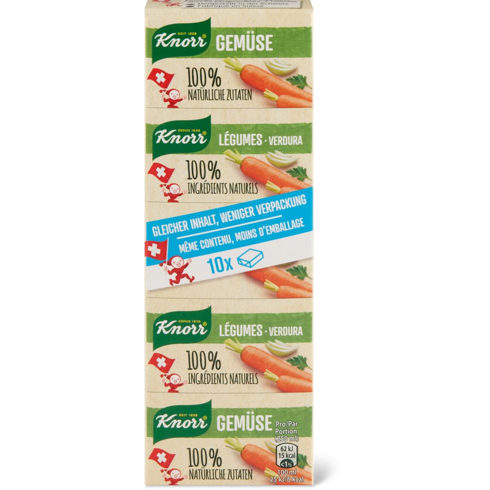 Knorr Würfel Gemüse Bouillon 100% natürliche Zutaten