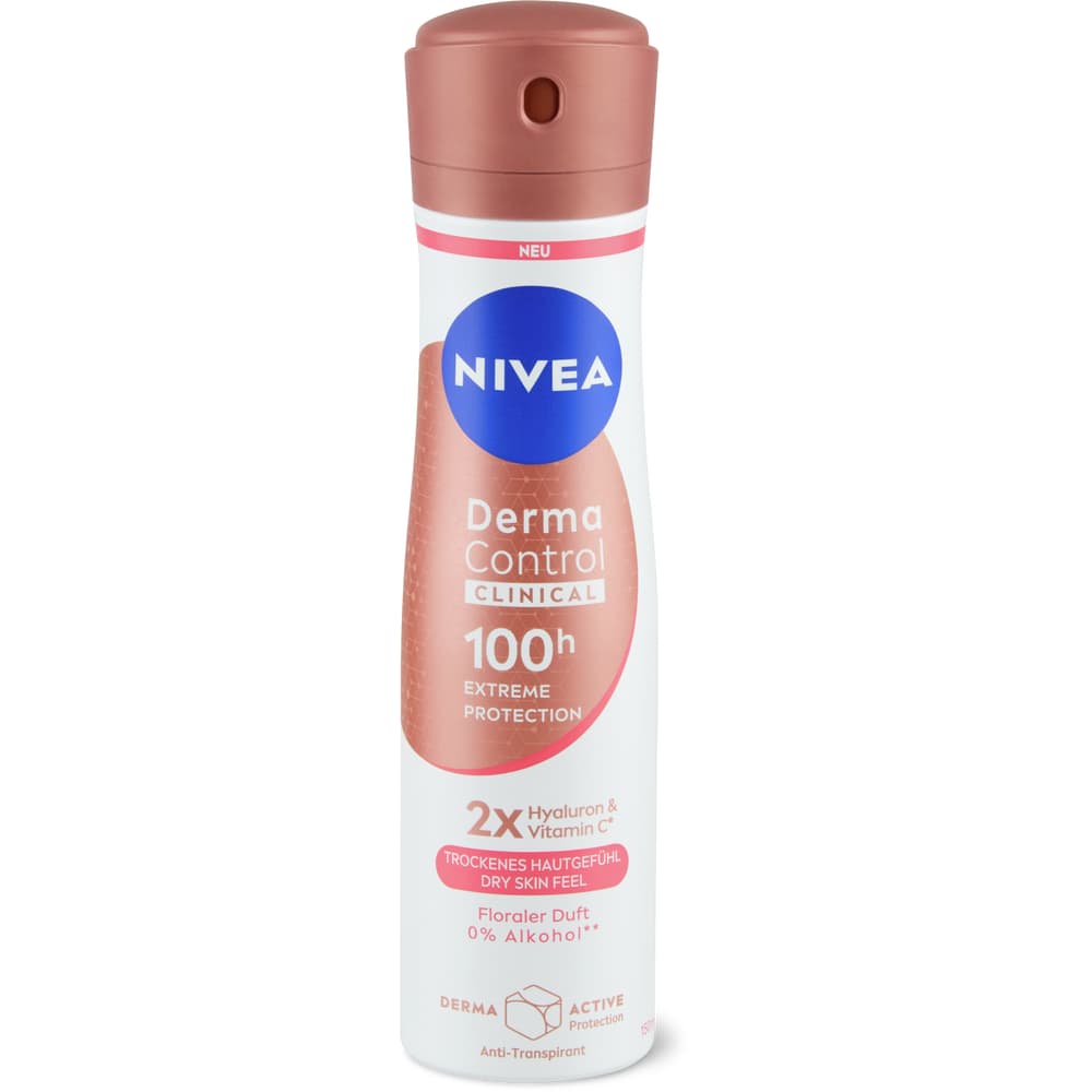 Nivea Deo Spray Derma Control Clinical 100h, Vitamin B5, 0% Alkohol