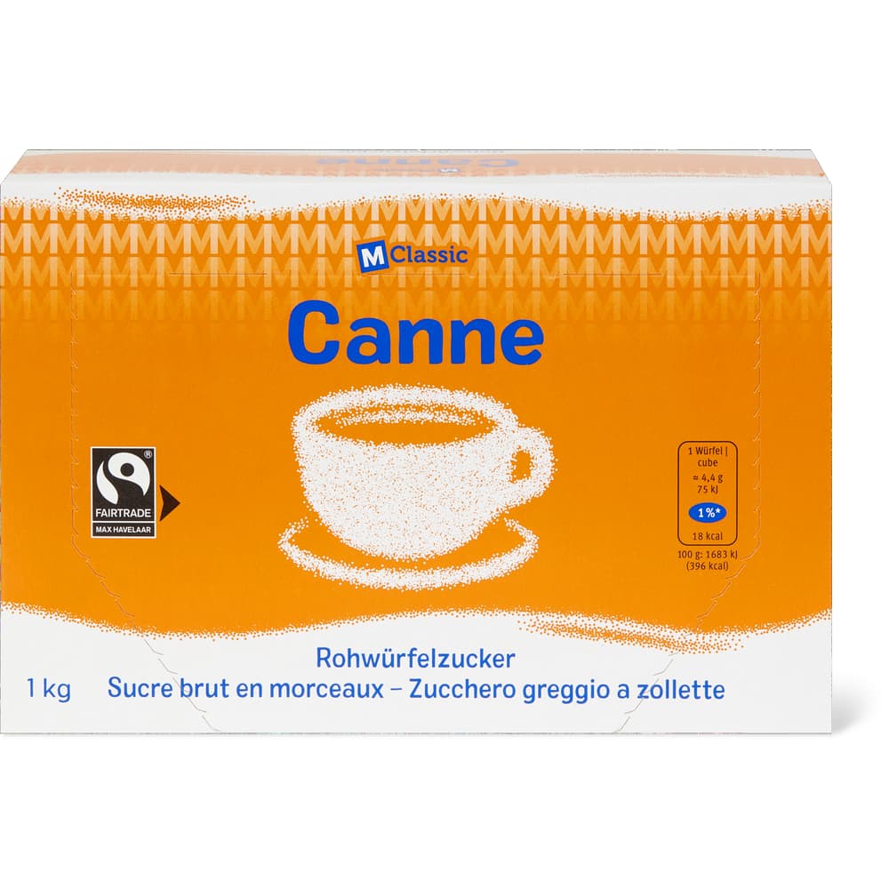 M-Classic Cubana Rohzucker aus Zuckerrohr in Würfeln