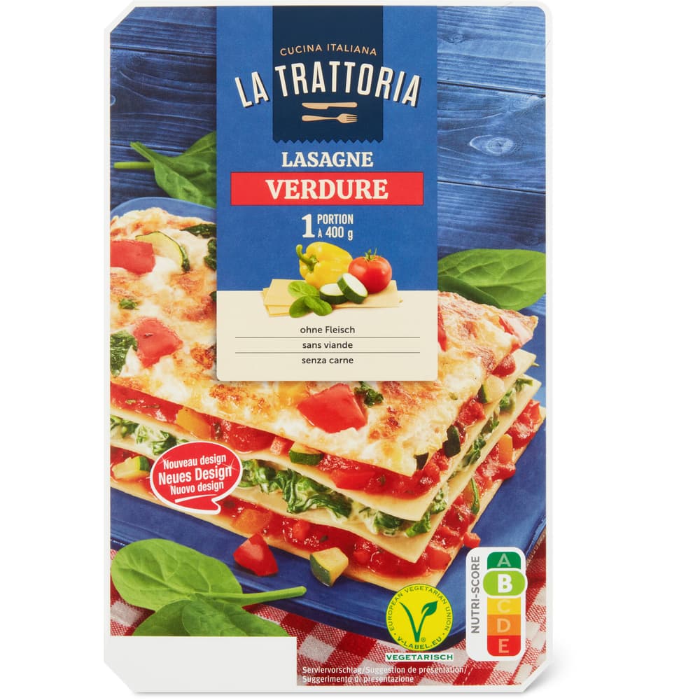 La Trattoria · Lasagne · Verdure • Migros
