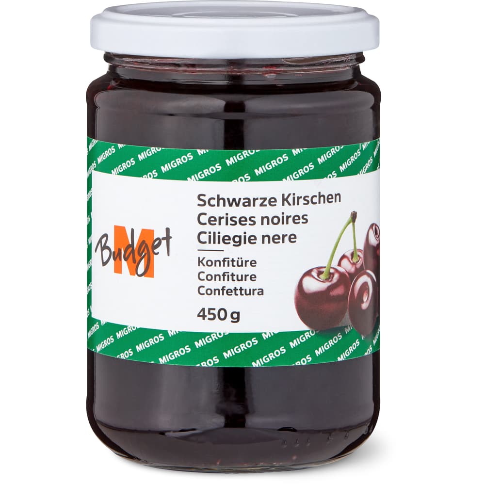 M-Budget Konfitüre Schwarze Kirschen