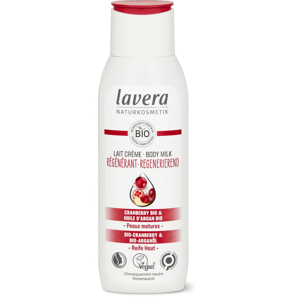 Lavera Regenerierende Bodymilk Cranberry & Arganöl, reife Haut, vegan