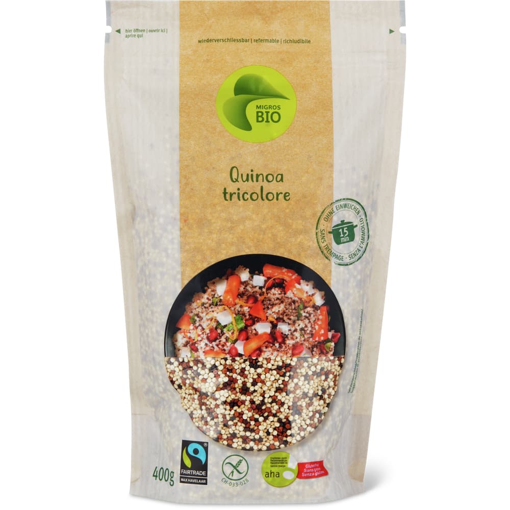Migros Bio Quinoa Tricolore Weiss, Rot, Schwarz