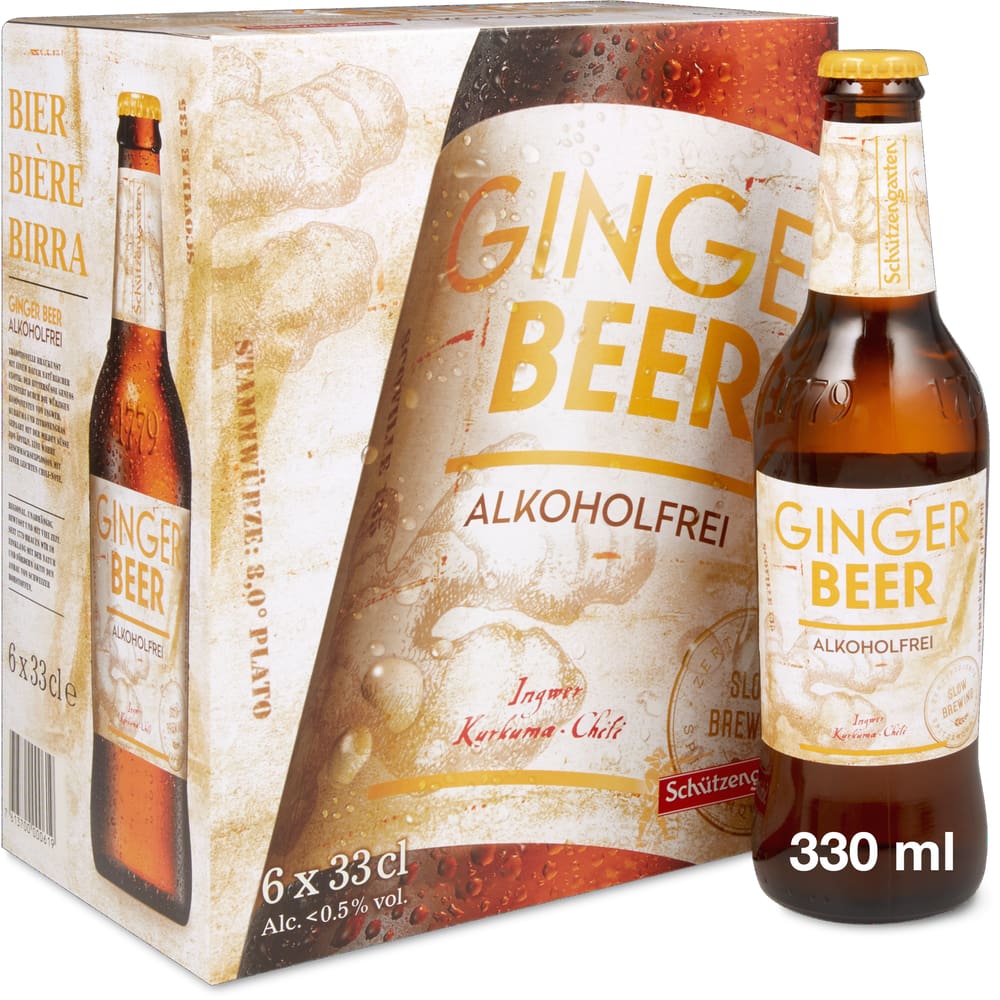 Schützengarten Ginger Beer Aromatisches Bier alkoholfrei