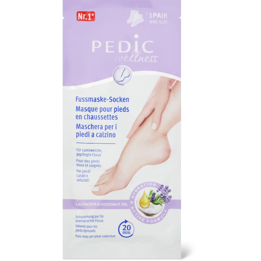 Pedic Fussmaske-Socken Lavendel & Kokosnuss Öl