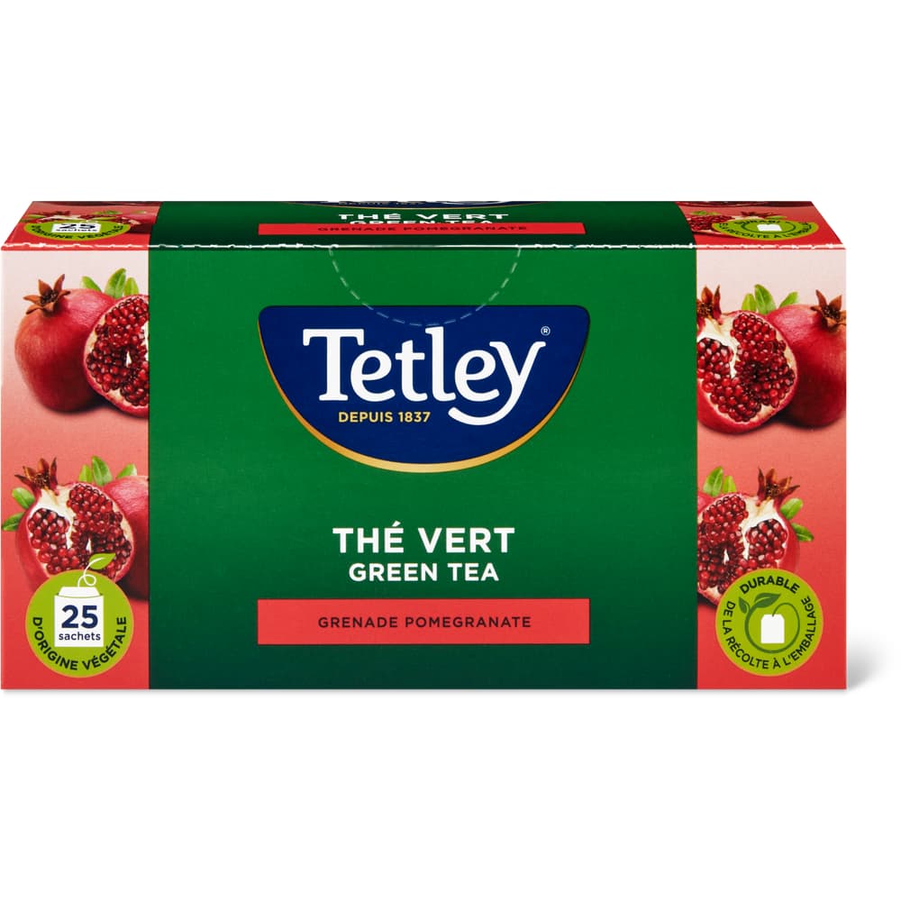Tetley aromatisierter Grüntee Granatapfel