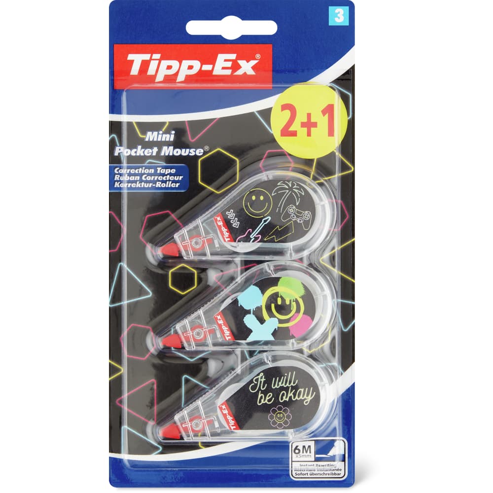Bic Tipp-Ex Mini Pocket Mouse Neon