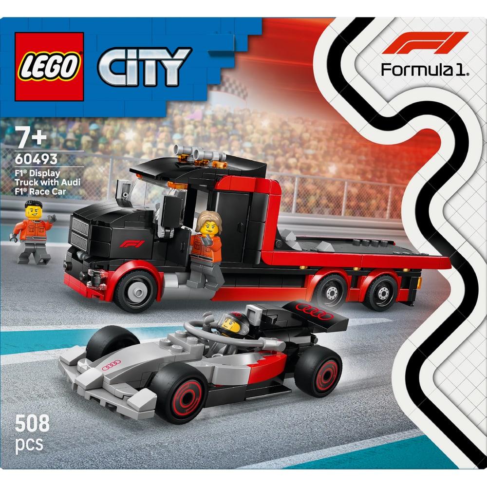 Lego City F1® Truck mit Audi F1® Rennwagen 60493