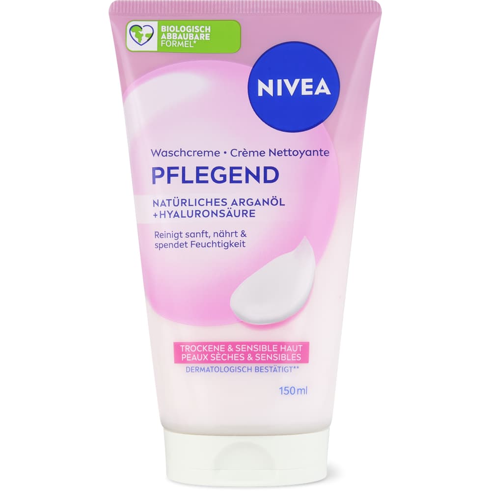 Nivea Pflegende Waschcreme Natürliches Arganöl, Hyaluronsäure