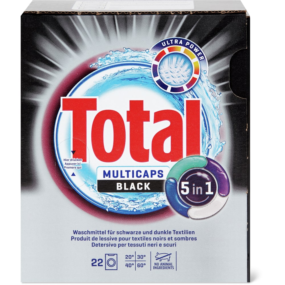Total Black Waschmittelkapseln 22 Waschgänge