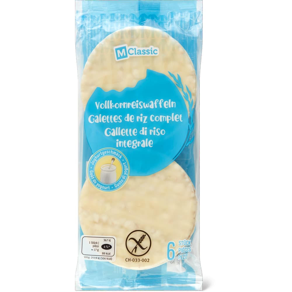 M-Classic Vollkornreiswaffeln mit Joghurtgeschmack