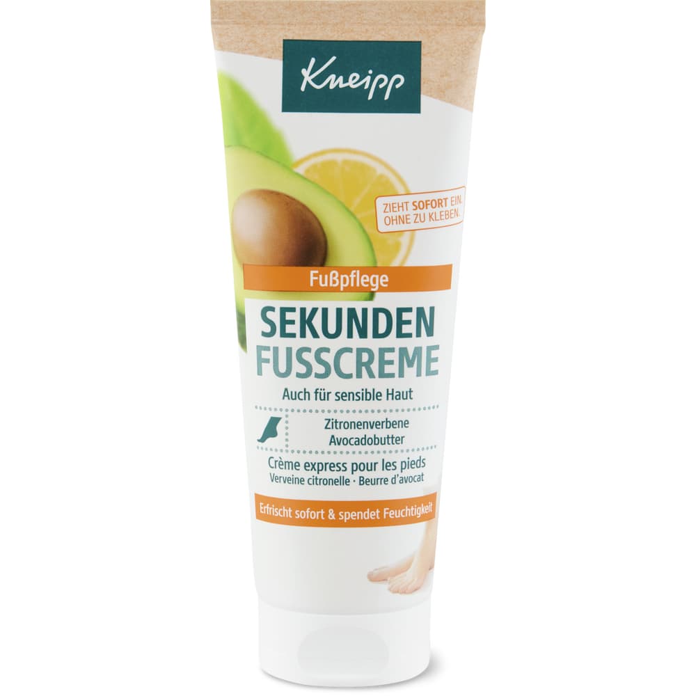 Kneipp Sekunden Fusscreme Zitronenverbene & Avocadobutter