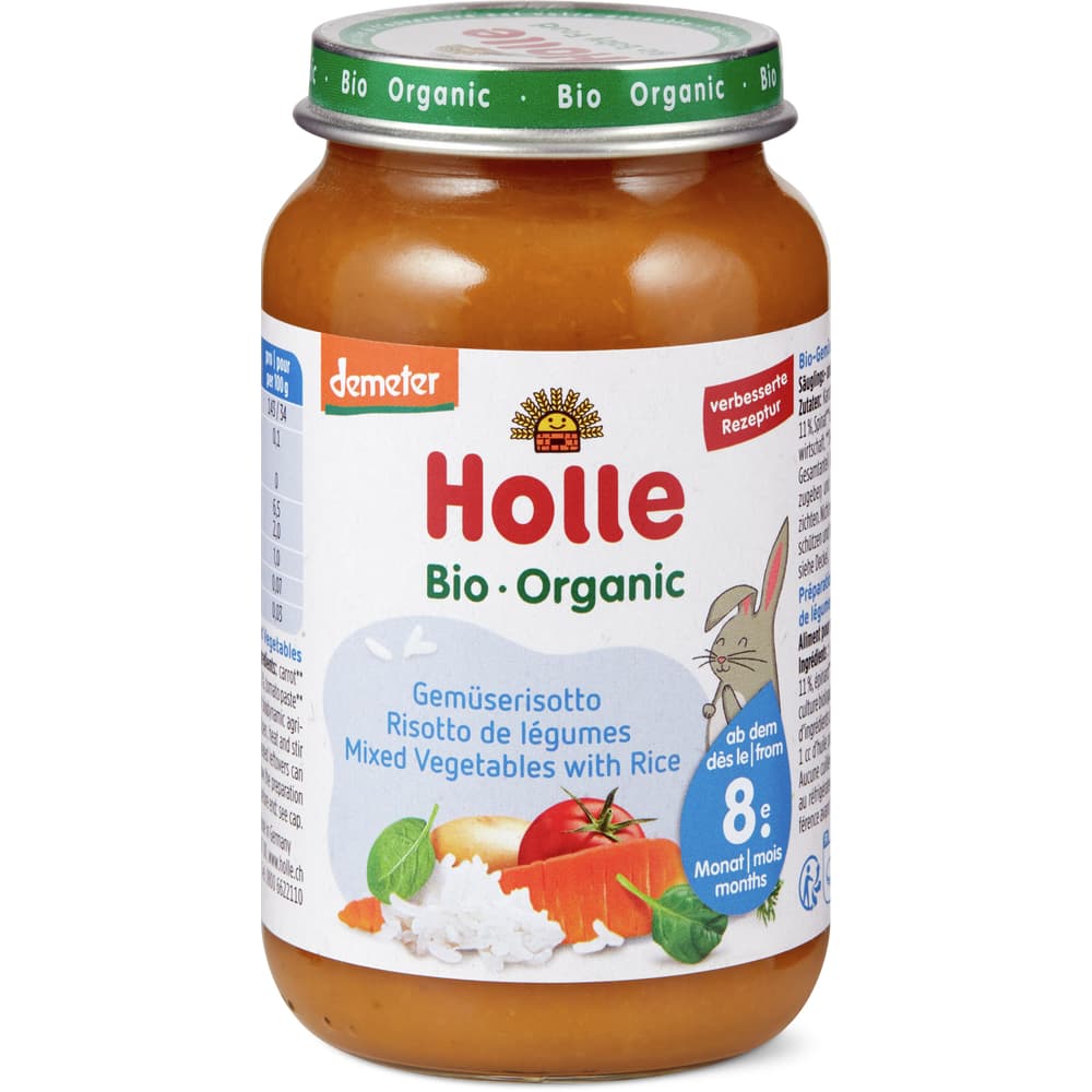 Holle Bio Demeter Babygläschen mit Gemüserisotto Ab 8 Monaten