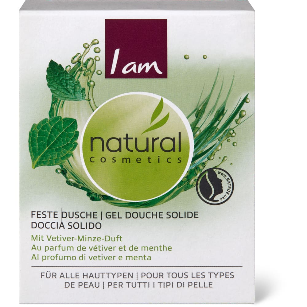 I am natural cosmetics Feste Dusche Vetiver-Minze Duft