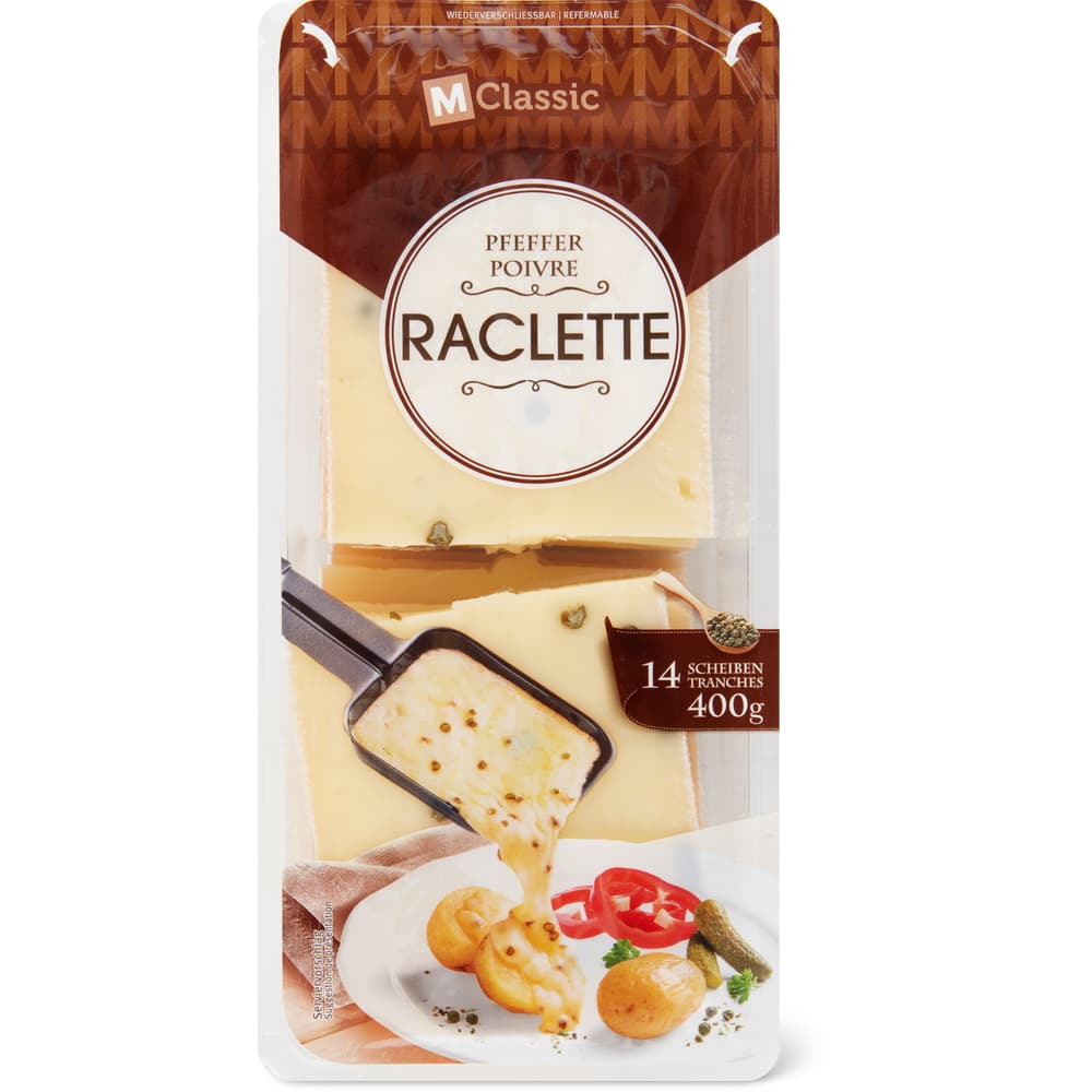 M-Classic Raclette Pfeffer - 14 Scheiben