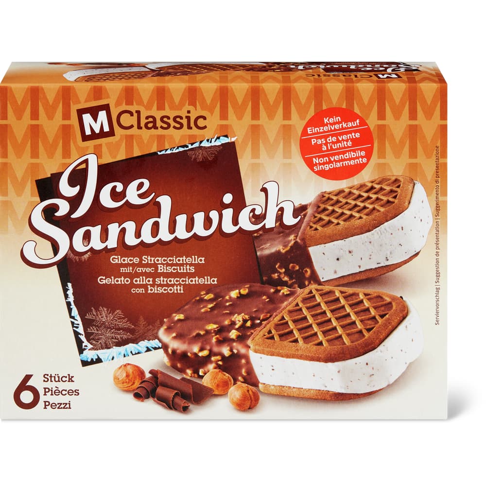 M-Classic Sandwichglace Stracciatella