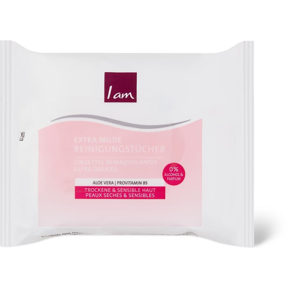 I am Extra milde Reinigungstücher 0% Parfum