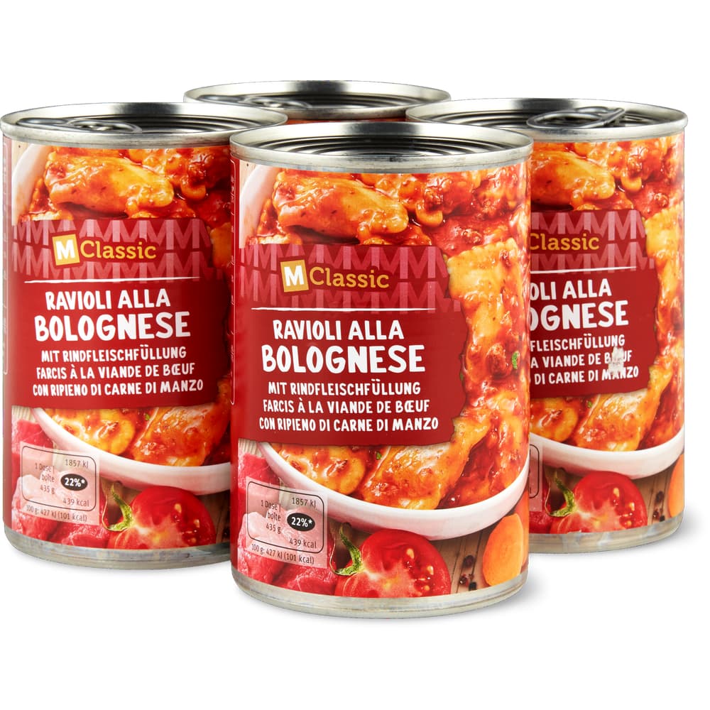 M-Classic Ravioli alla Bolognese mit Rindfleischfüllung