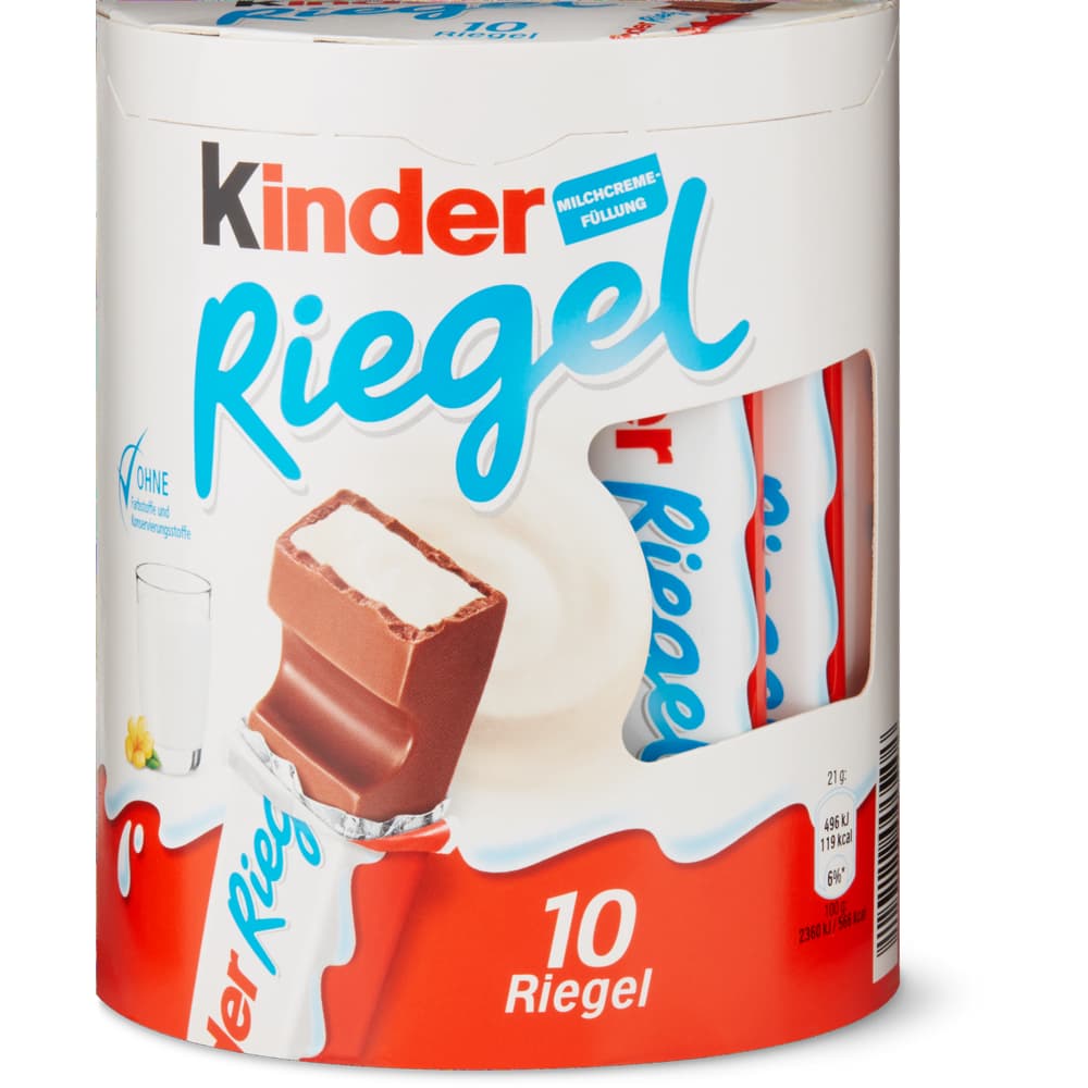 Kinder Riegel Schokoladen-Riegel Milchschokolade mit Milchfüllung
