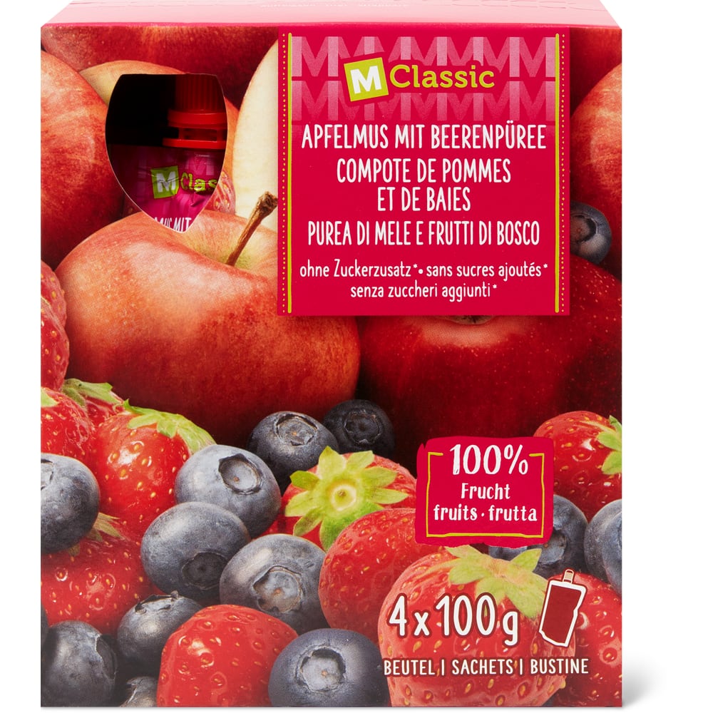 M-Classic Apfelmus mit Beerenpüree