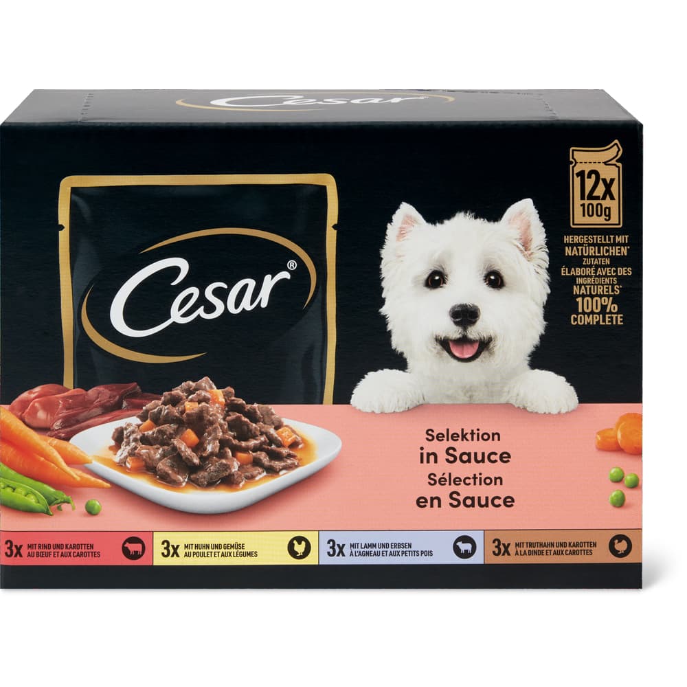 Cesar Sauce Häppchen in Sauce Rind, Huhn, Lamm und Truthahn