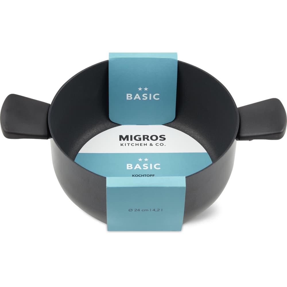 Migros Kitchen & Co. Basic Kochtopf Ø 24 cm, schwarz