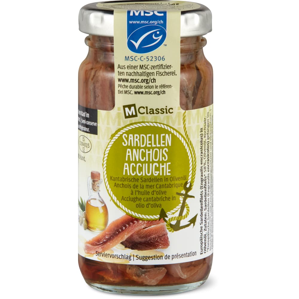 Migros MSC Kantabrische Sardellen in Olivenöl