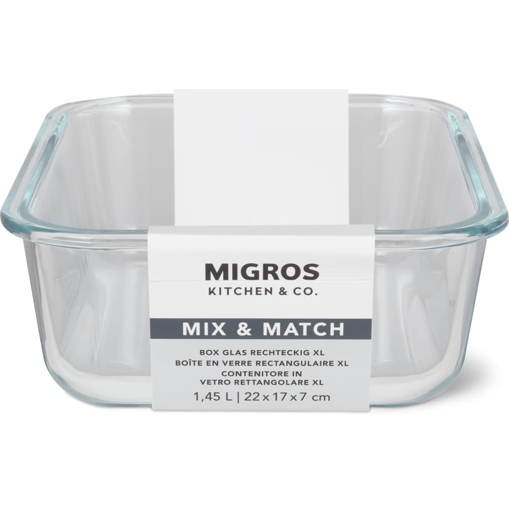 Migros Kitchen & Co. Box Glas rechteckig, XL 1.45l