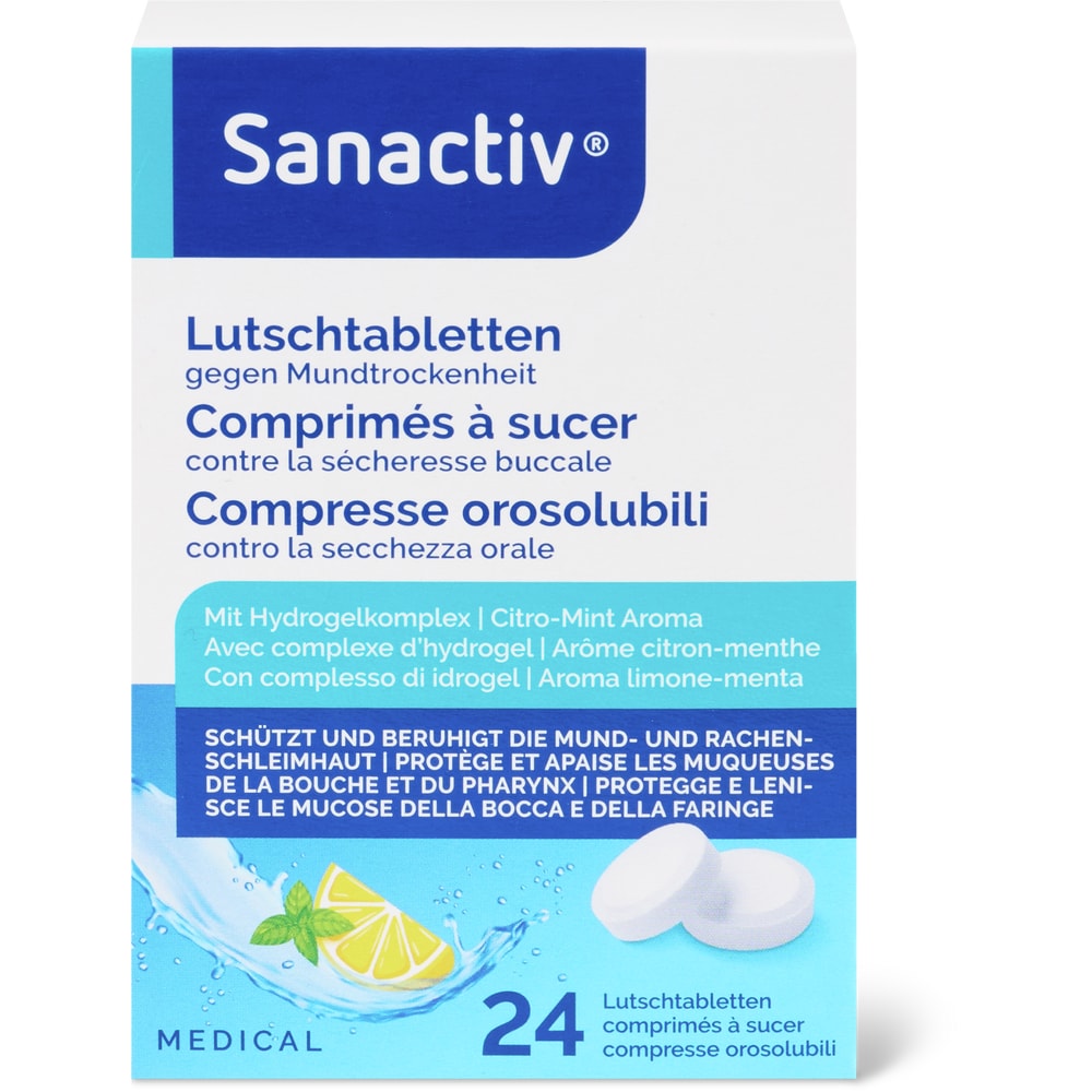 Sanactiv Lutschtabletten Mundtrockenheit Citro Mint Aroma