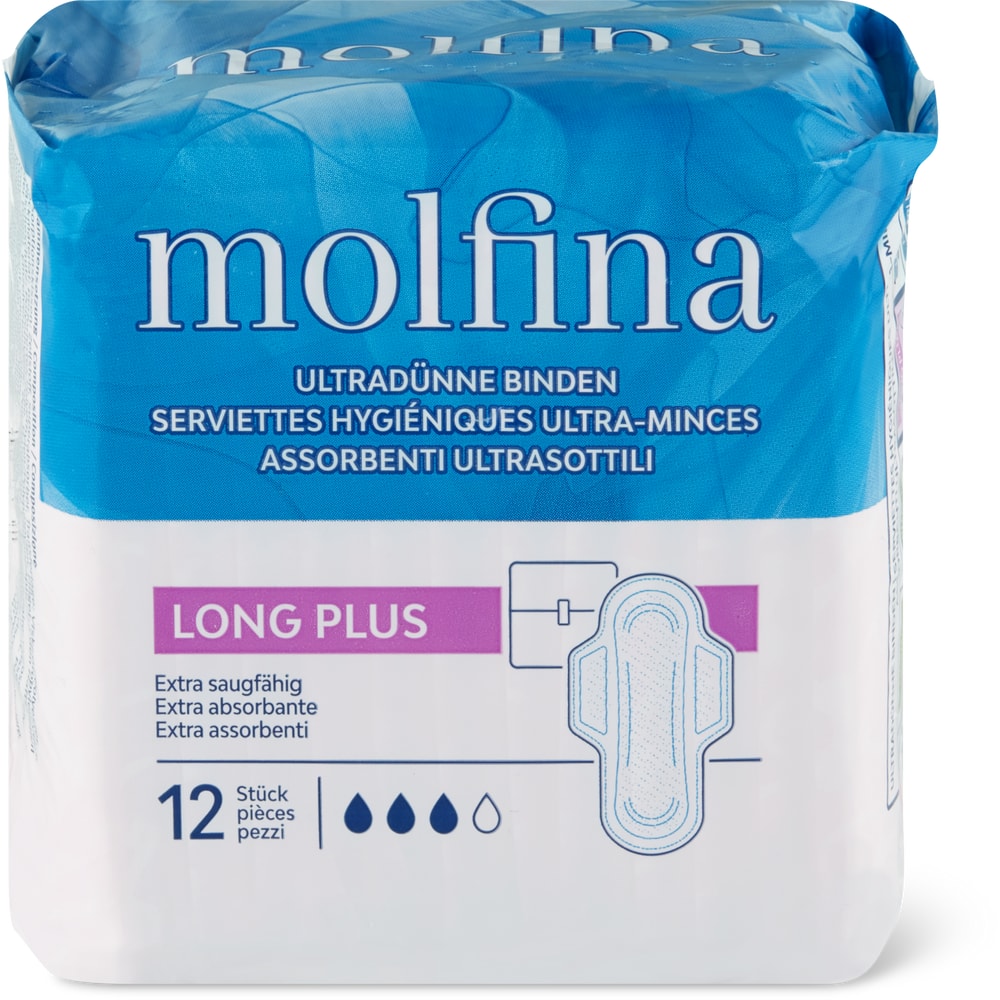 Molfina Binde Long Plus mit Flügel, extra saugfähig