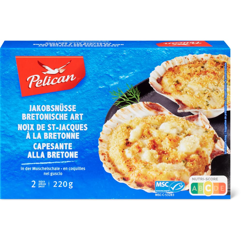 Pelican MSC Jakobsnüsse Bretonische Art in der Muschelschale