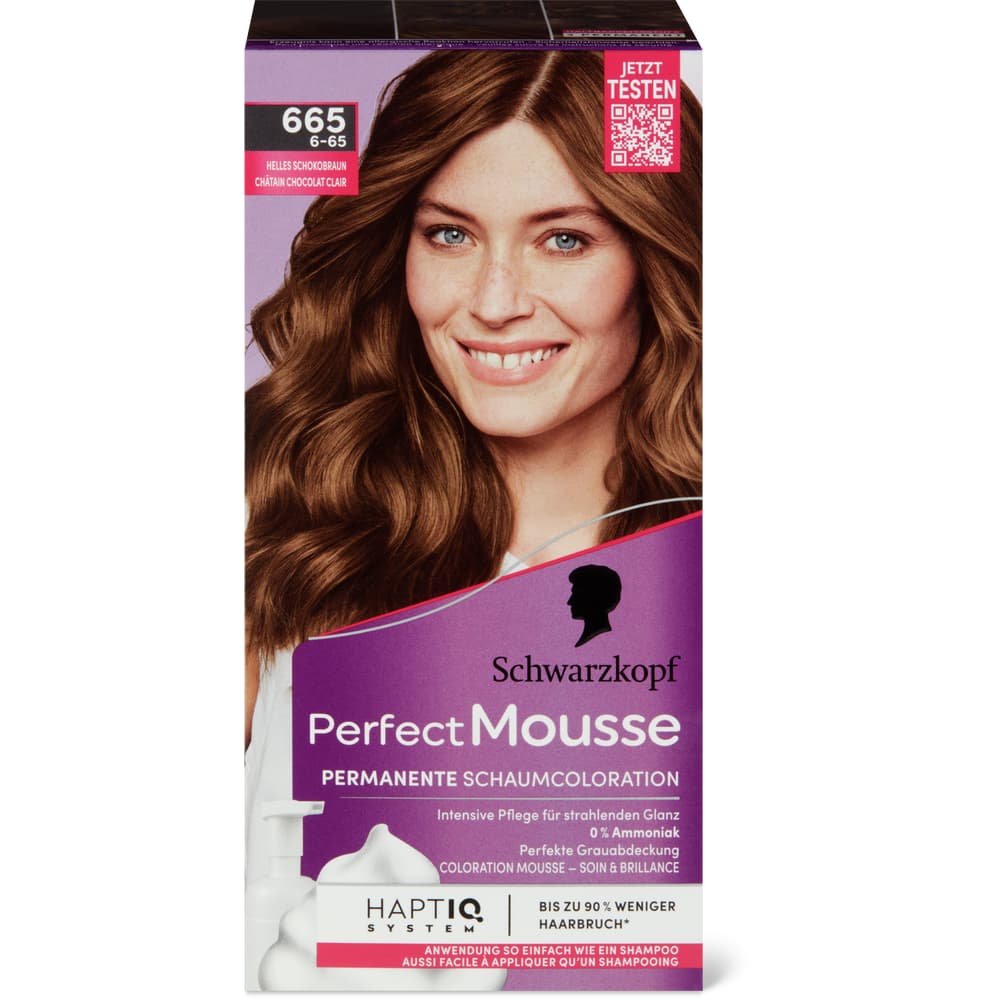 Perfect Mousse Coloration 665 Helles Schokobraun, permanent