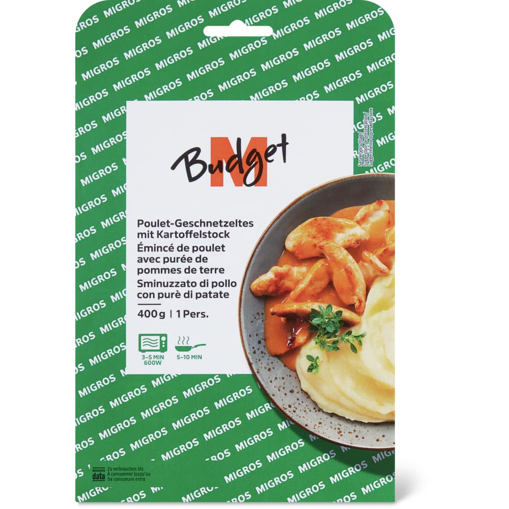 M-Budget Poulet-Geschnetzeltes mit Kartoffelstock