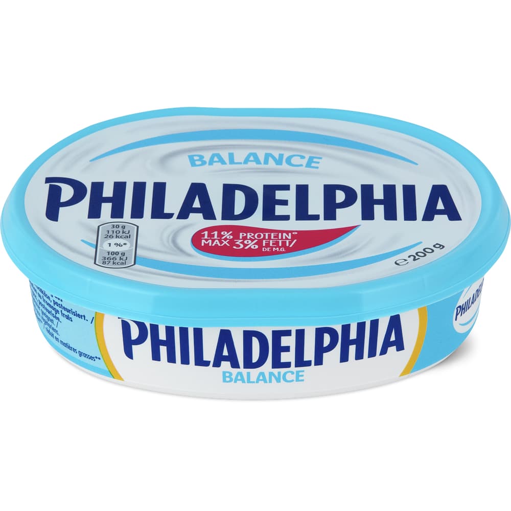 Philadelphia Balance Frischkäse 11% Protein - Max. 3% Fett