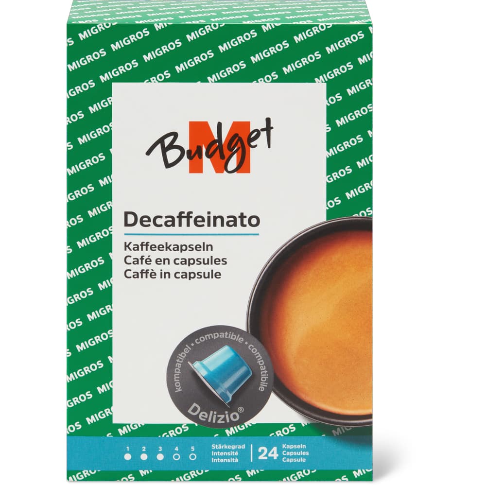 M-Budget Kaffee-Kapseln Decaffeinato, Stärkegrad 3/5