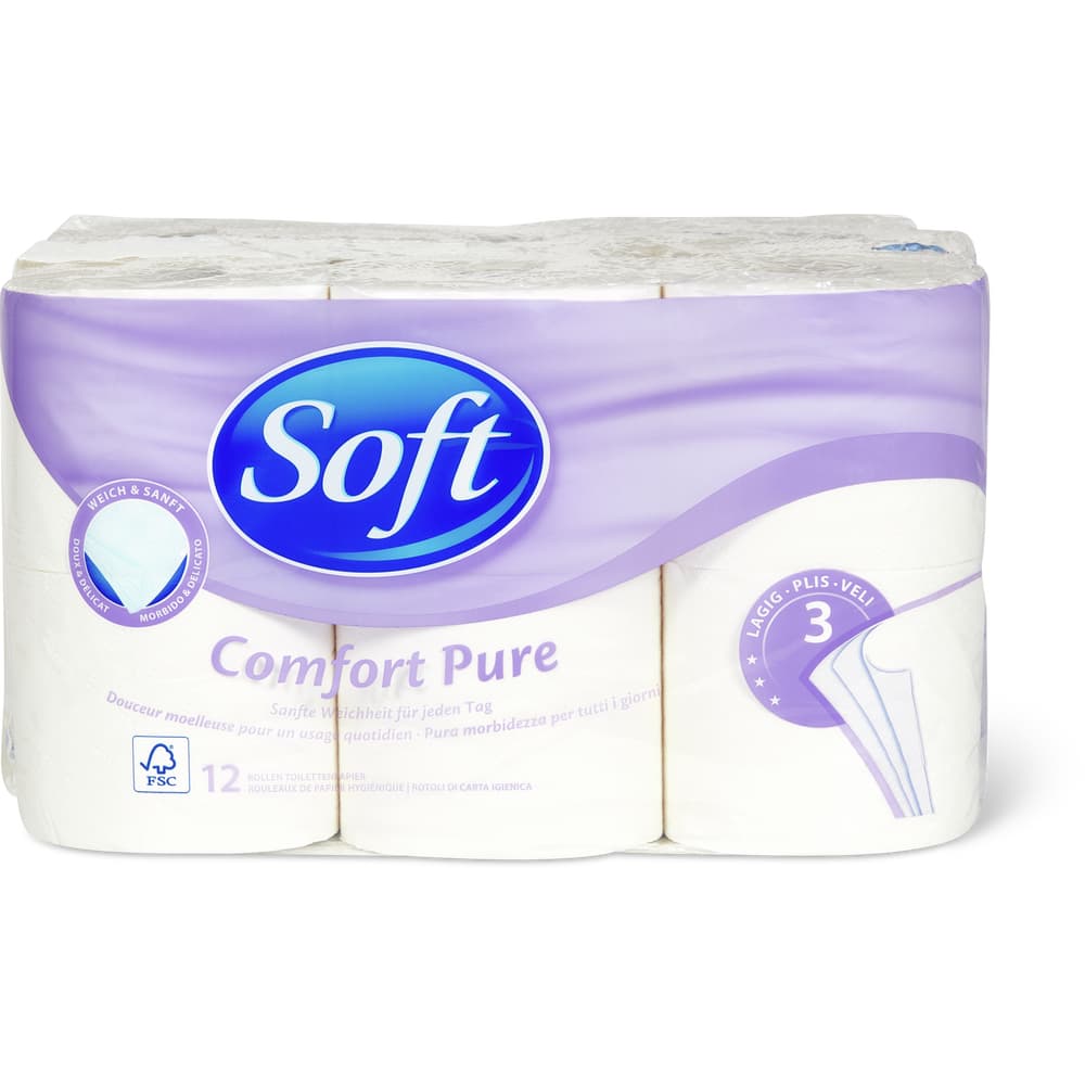 Soft Comfort Pure Toilettenpapier 3 Lagig