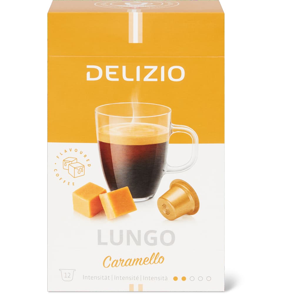 Delizio Kaffee-Kapseln Lungo Caramello
