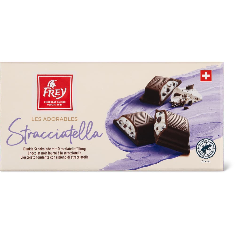 Frey Les Adorables Stracciatella Dunkle Schokolade mit Stracciatellafüllung