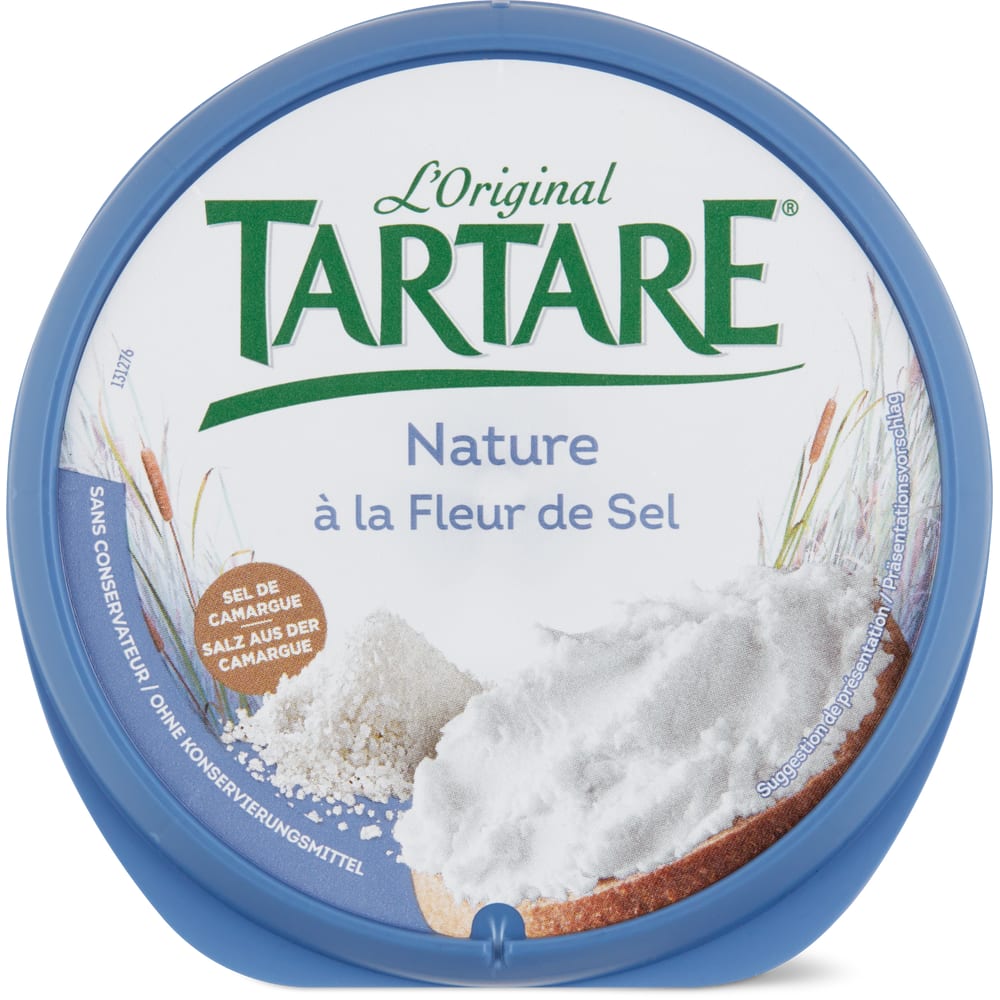 Tartare Französischer Doppelrahm-Frischkäse mit Fleur de Sel der Camargue, aus pateurisierter Milch Nature