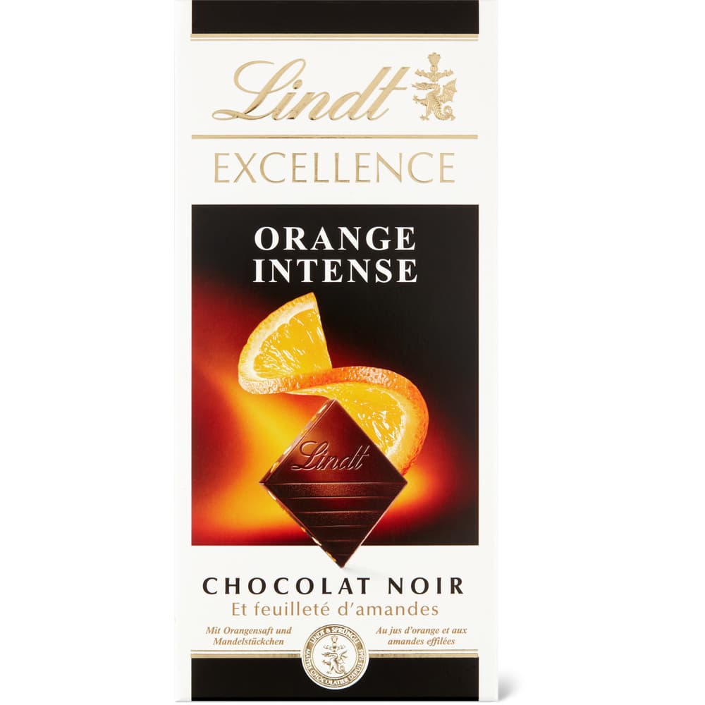 Lindt Excellence Noir Orange Intense With Orange