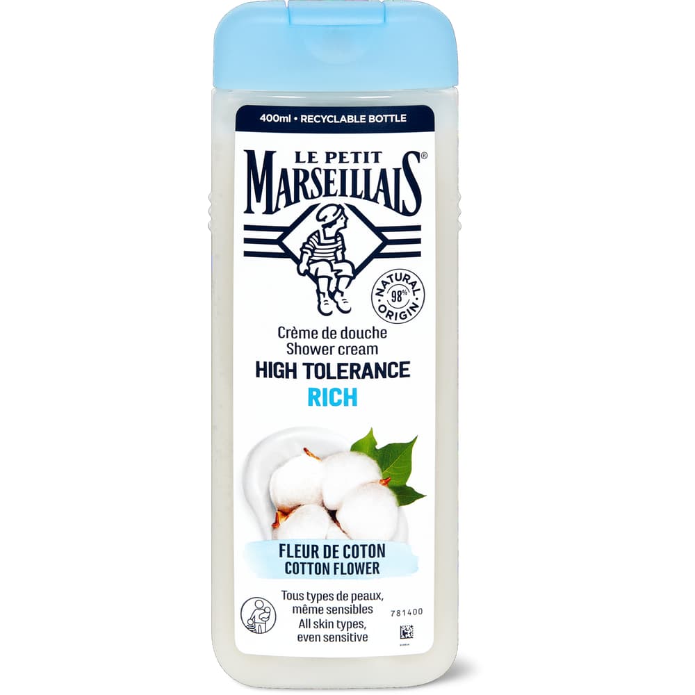 Le Petit Marseillais High Tolerance Duschcreme Baumwollblüte