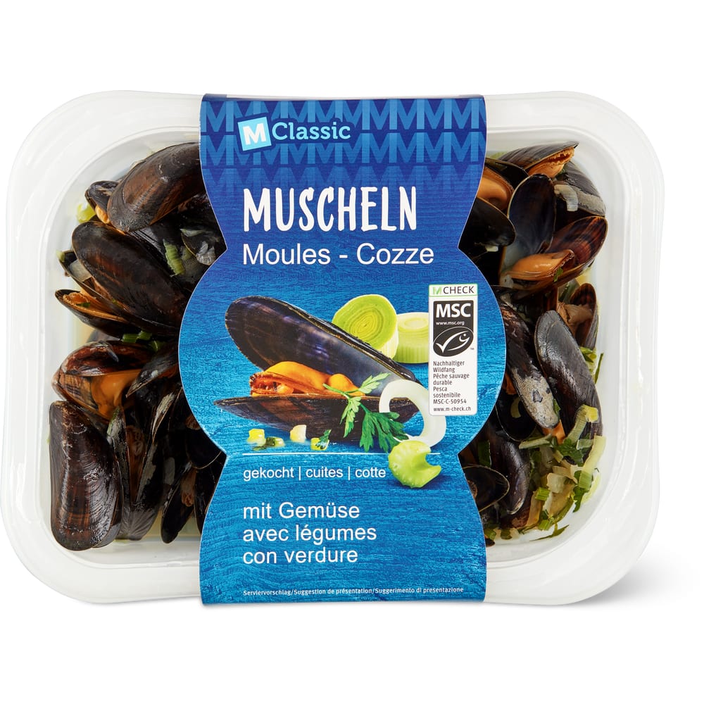 M-Classic MSC Muscheln gekocht mit frischem Gemüse