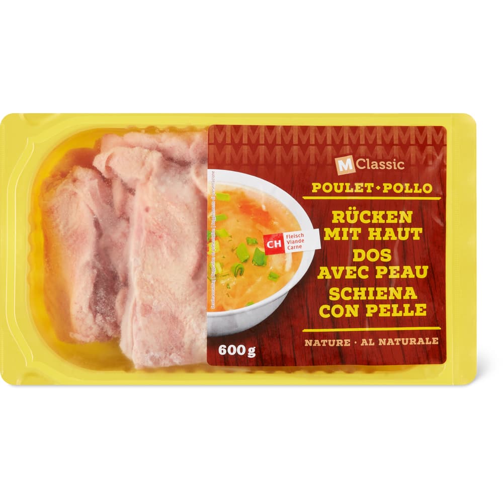 M-Classic Pouletrücken mit Haut Nature