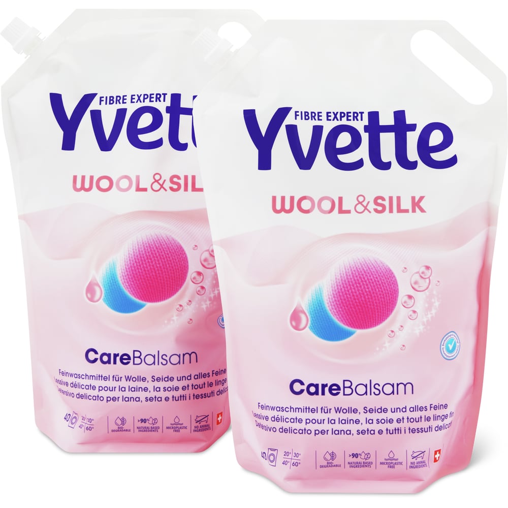 Yvette Flüssig Waschmittel Wool & Silk, 2x40 Waschgänge, Refill