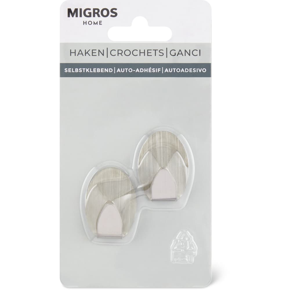 Migros Home Haken Edelstahl Selbstklebend