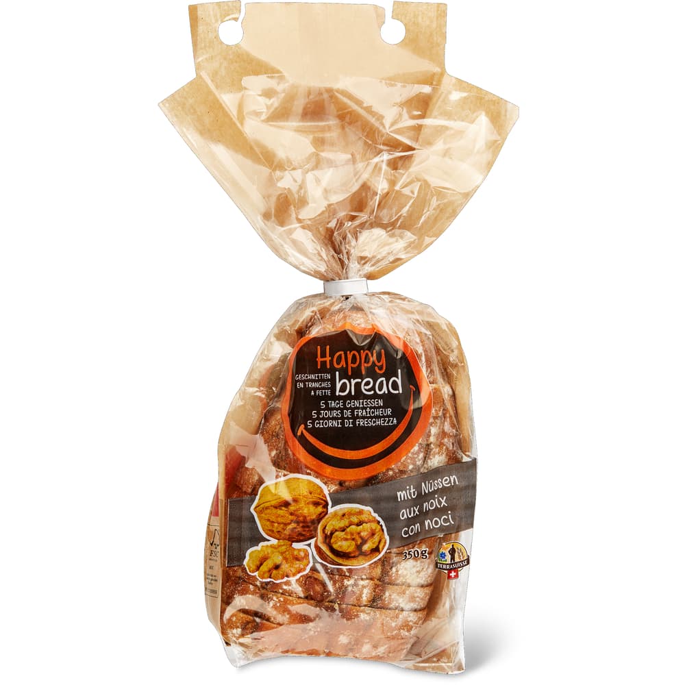 Happy Bread IP-SUISSE Nussbrot Geschnitten